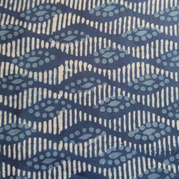 Preview: Indigo Hand Block Print aus Indien – WAVE